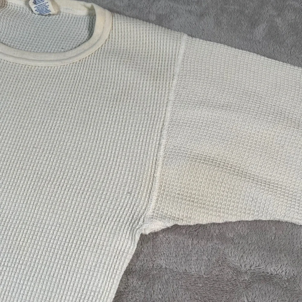 Vintage JE Morgan Long Johns Thermal Shirt Mens Size Large White Waffle Knit USA